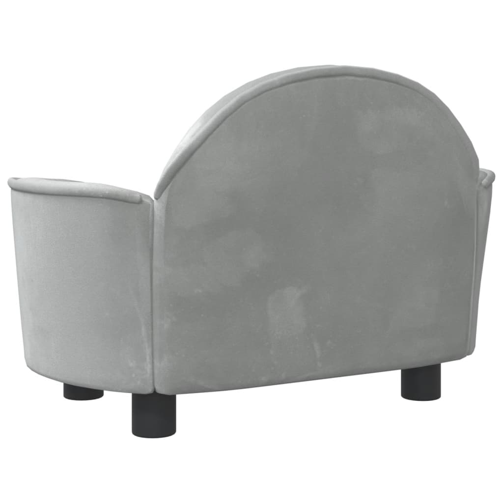 Cama Para Perros De Terciopelo Gris Claro 66x40x45 Cm / Vetonek_1