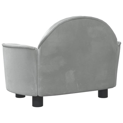 Cama Para Perros De Terciopelo Gris Claro 66x40x45 Cm / Vetonek_1