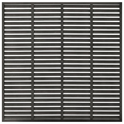 Valla De Lamas Wpc Gris Oscuro 180x180 Cm / Vetonek_3