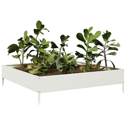 Arriate De Acero Blanco 100x100x26 Cm_2