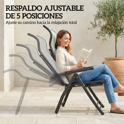 Outsunny Pack De 2 Sillas Plegables Reclinables_3