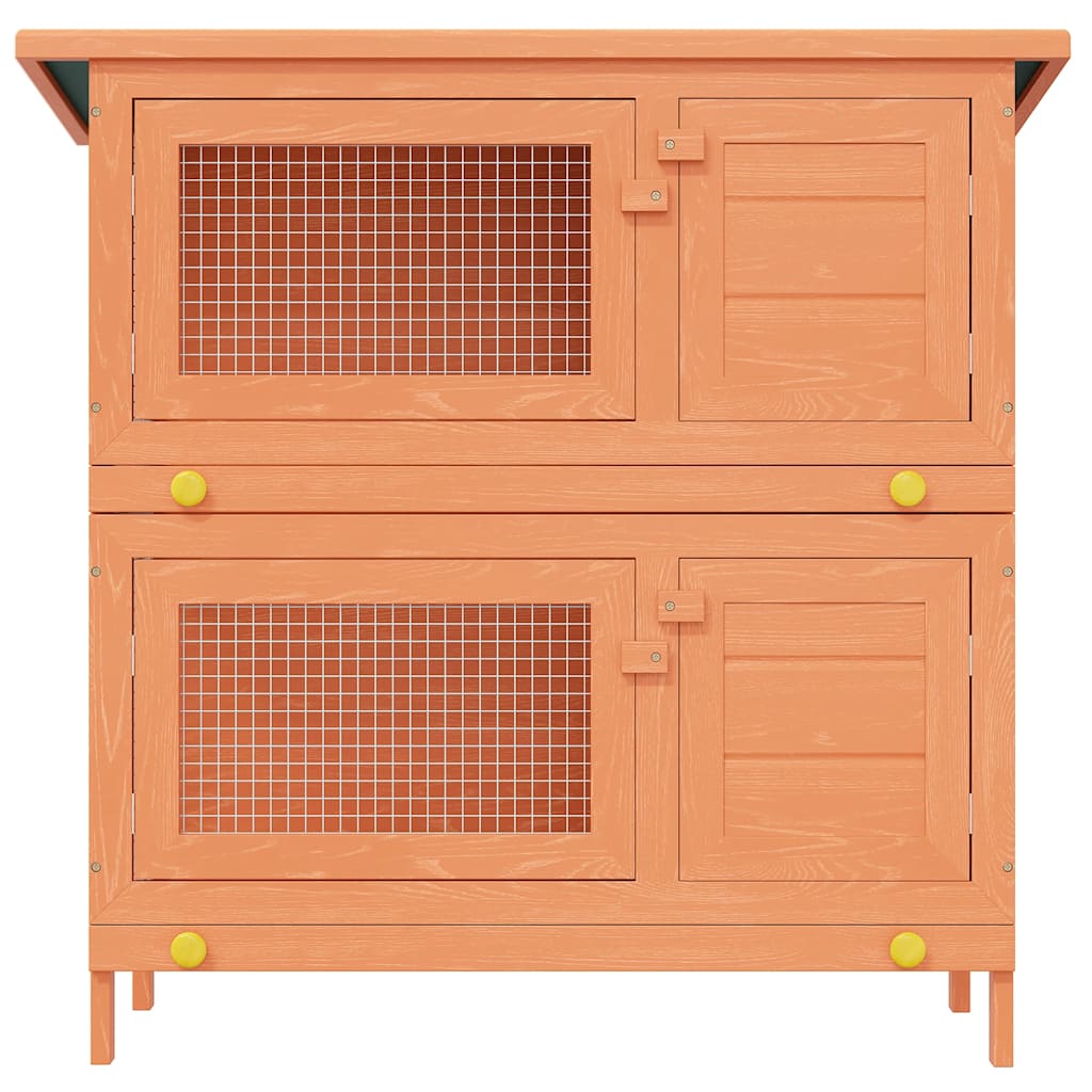 Casa De Animales Pequeños Jaula Conejera 4 Puertas Madera_2