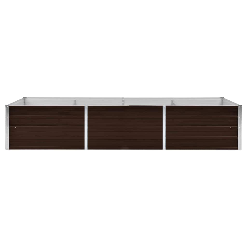 Arriate De Acero Galvanizado Marrón 240x80x45 Cm_3