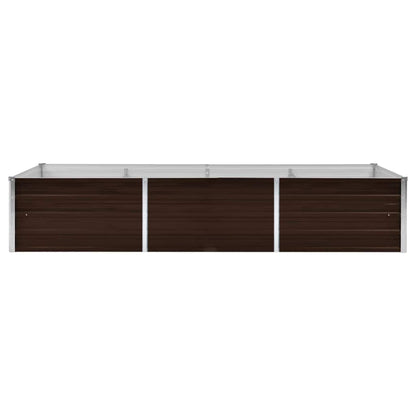 Arriate De Acero Galvanizado Marrón 240x80x45 Cm_3