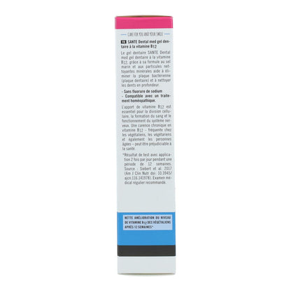Dentífrico Vitamina B12 sin flúor Sante, 75 ml