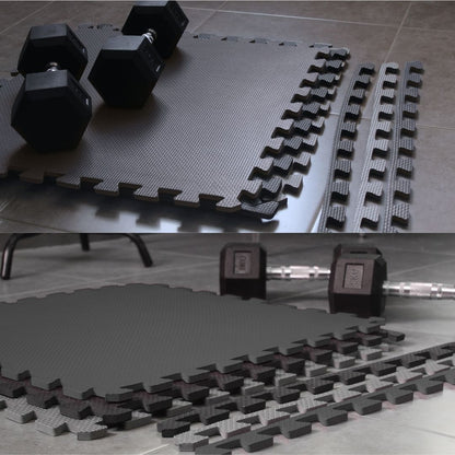 Tatami Puzzle 1cm 60x60cm – Pack 4 Uds (t60-4) Negro Jowy_4
