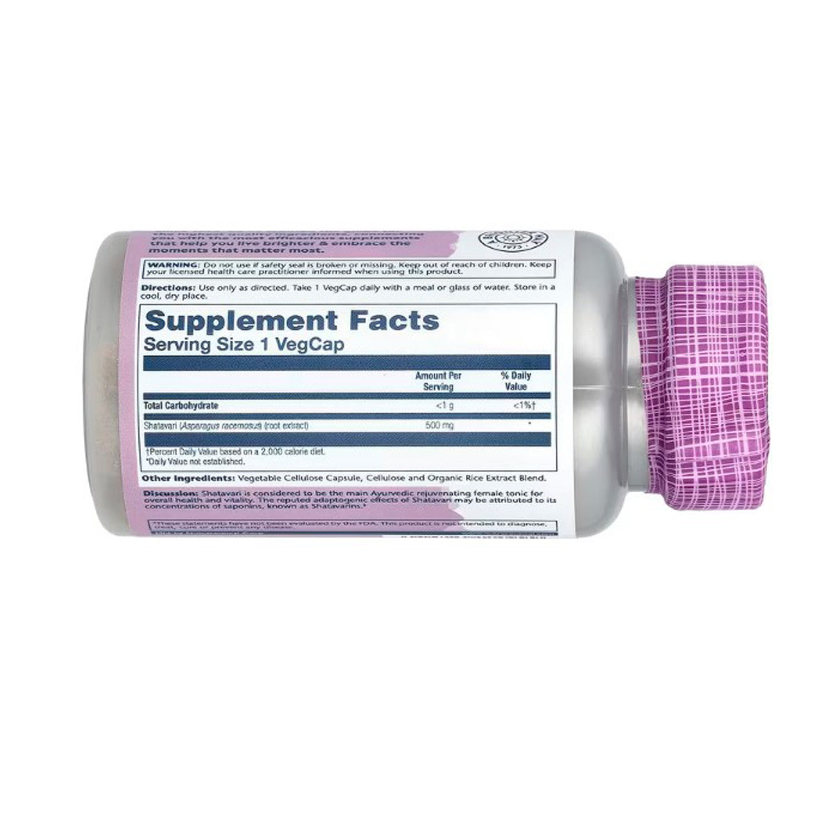 Shatavari, Solaray, 60 cápsulas vegetales