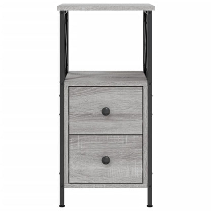 Mesita De Noche Madera De Ingeniería Gris Sonoma 34x35,5x70 Cm_4