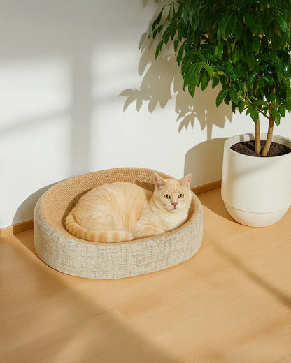 Rascador Para Gatos Caleta Tipo Cuenco 2 En 1 De Sisal Althea Living 13x43x43cm_3