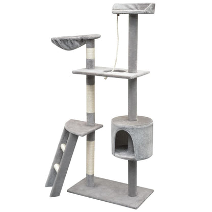 Vidaxl Rascador Para Gatos Con Poste Rascador De Sisal 150 Cm Gris_1
