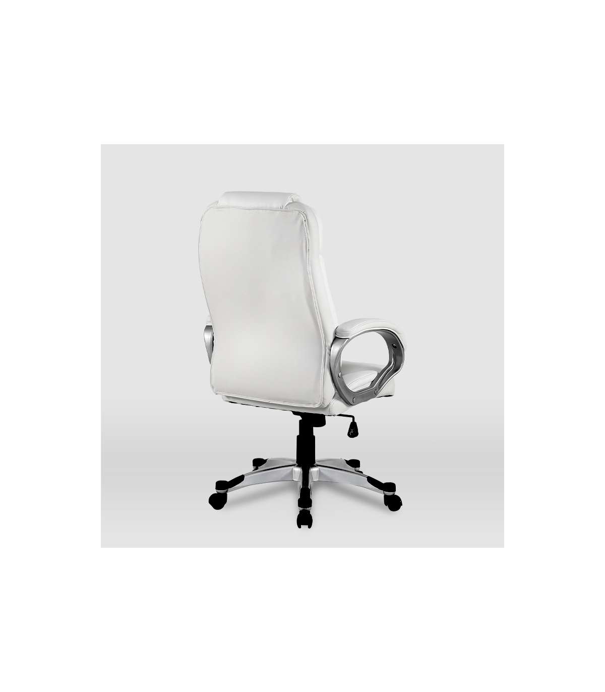 Silla De Oficina Elisabeth En Piel Sintética Blanca. Alto: 115.5/125.5cm Ancho: 64.5cm Fo_3