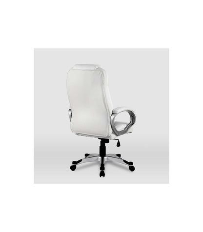 Silla De Oficina Elisabeth En Piel Sintética Blanca. Alto: 115.5/125.5cm Ancho: 64.5cm Fo_3