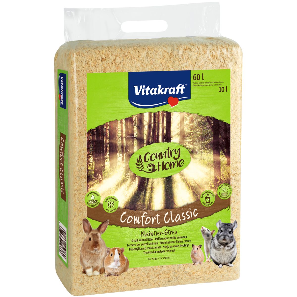 Vitakraft Viruta de serrín natural Roedores 14 L