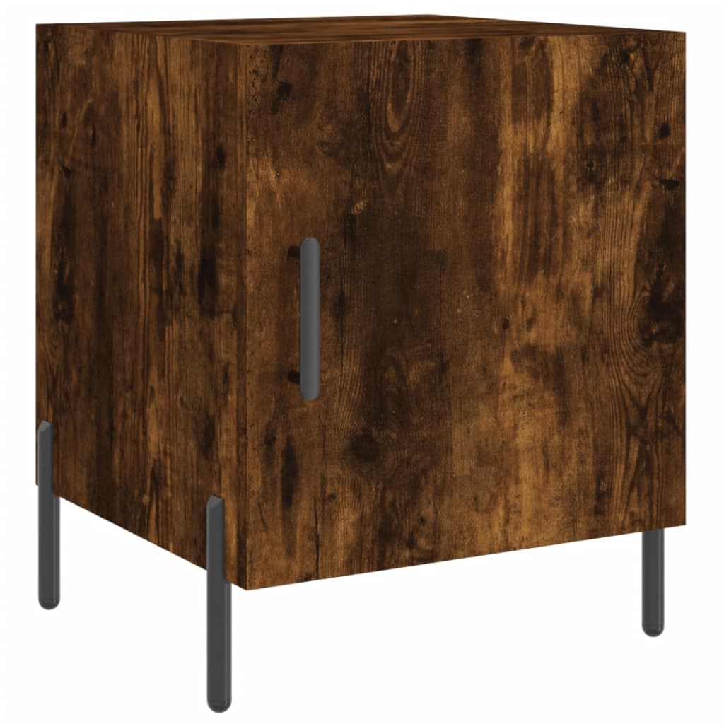 Mesitas Noche 2 Uds Madera Ingeniería Roble Ahumado 40x40x50 Cm_3