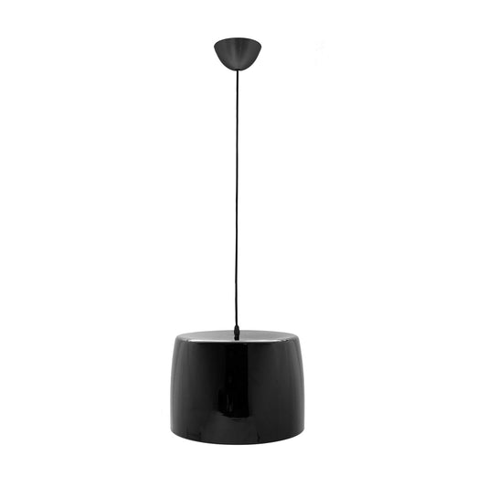 Lámpara Colgante De Techo Pantalla Redonda Negra Ø35x24cm_0