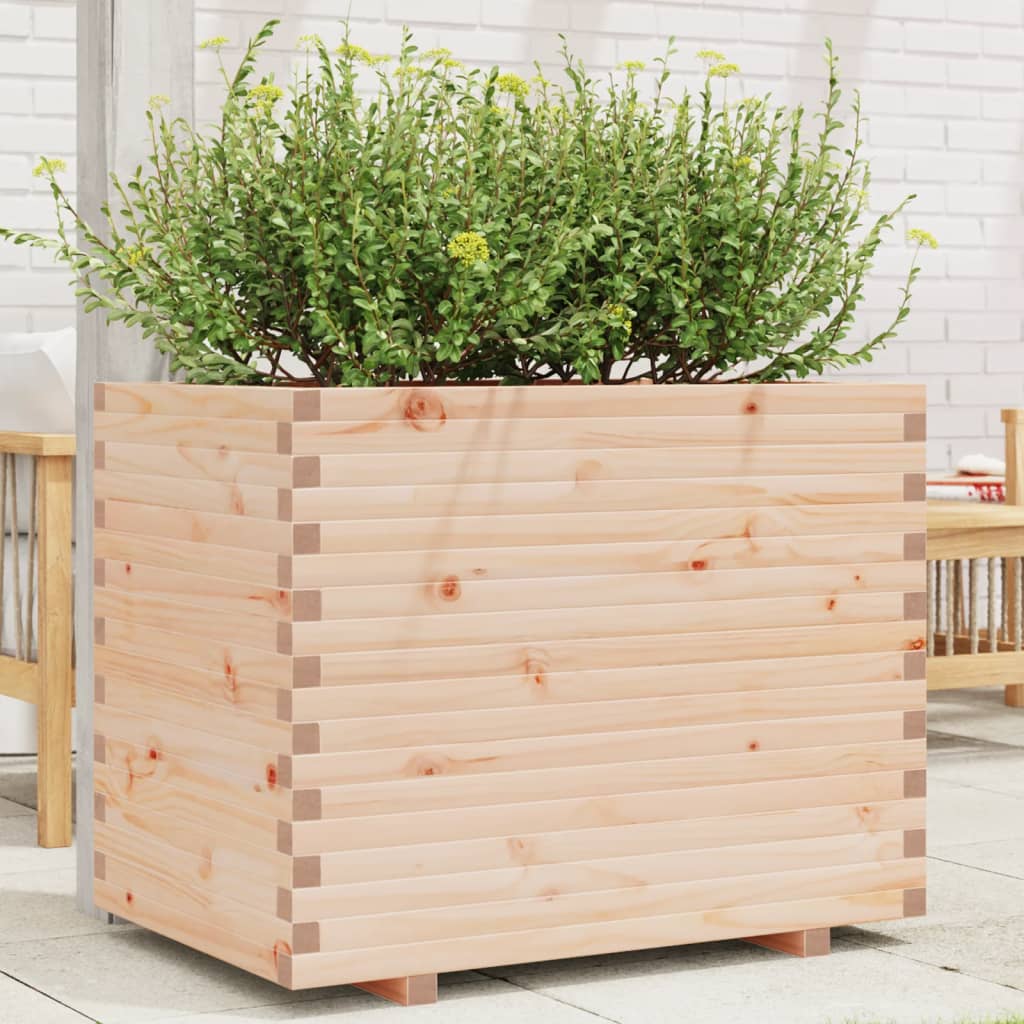 Jardinera Madera Maciza De Pino 90x60x72,5 Cm_1