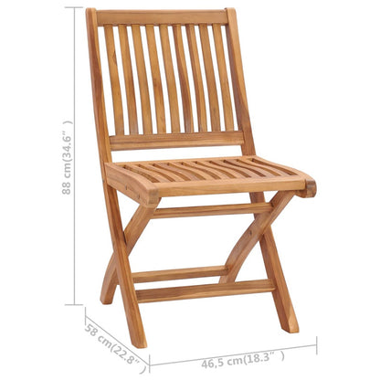 Vidaxl Sillas De Jardín Plegables 6 Uds Madera Maciza Teca Con Cojines_2