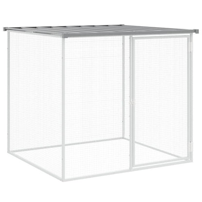 Vidaxl Gallinero Con Techo Acero Galvanizado Gris Claro 803x98x90 Cm_5