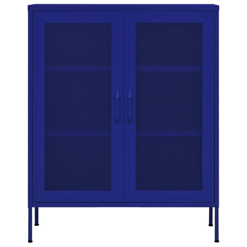 Armario De Almacenamiento Acero Azul Marino 80x35x101,5 Cm_2