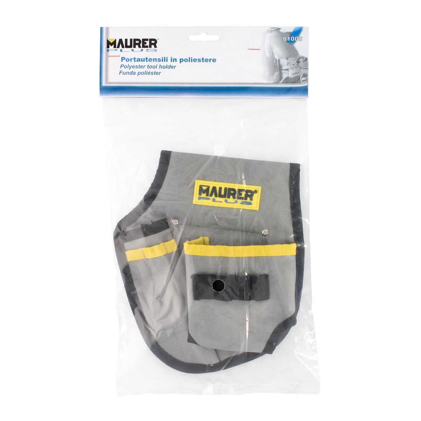 Funda Bolsa Porta Herramientas Para Cinturon Con 3 Bolsillos Y 4 Elasticos. Portaherramientas Electricista Multibolsillos_2