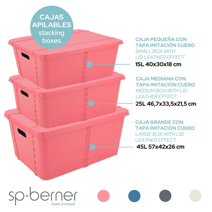 Life Story Caja Almacenaje Con Tapa Medium 25l Rose_2