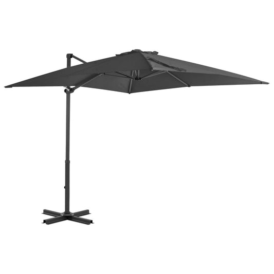Vidaxl Sombrilla Jardín Voladiza Palo De Aluminio Antracita 250x250 Cm_0