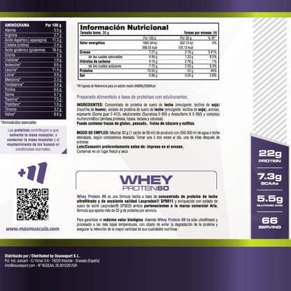 Whey Protein80 - 2 Kg - Caramelo Cremoso - Aumenta La Masa Muscular - Masmusculo_4