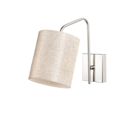 Aplique De Pared, Metal , Nickel crema, 14x27x24, Casquillo E 27 Max 40 W_0