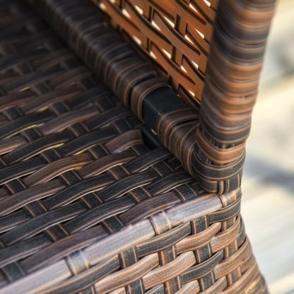 Outsunny Mesa De Centro Ratán Con Agujero De Sombrilla Para Terraza Patio_3