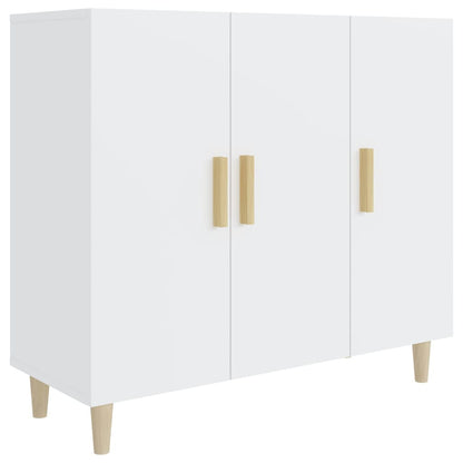 Aparador De Madera De Ingeniería Blanco 90x34x80 Cm / Vetonek_1