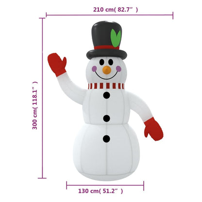Vidaxl Muñeco De Nieve Inflable Con Leds 300 Cm_2