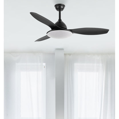 Ventilador Dc Negro Yael 72w 3000-4000-6000k 122d 7200llm 3 Aspas, Remoto+temporizador+memoria_1
