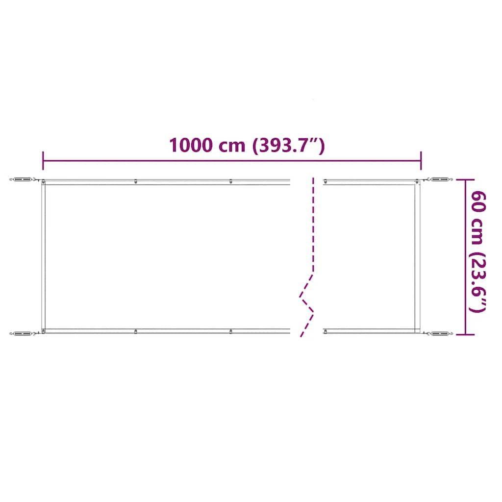 Vidaxl Toldo Vertical Beige 60x1000 Cm Tela Oxford_2