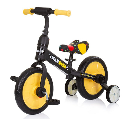 Bicicleta Infantil Con Pedales Y Ruedines Max Bike Yellow_0