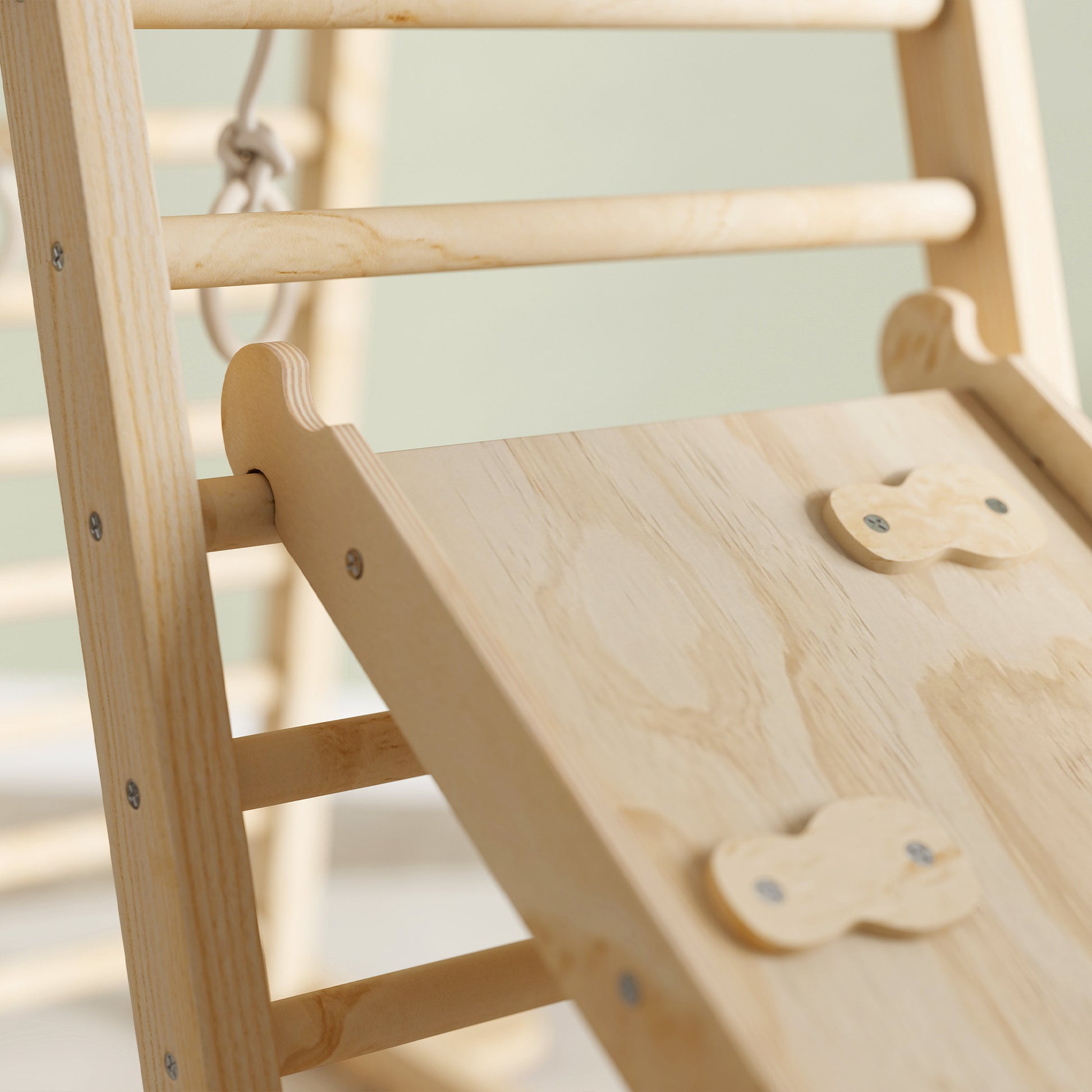 Aiyaplay 6 En 1 Triángulo De Escalada Montessori Con Plataforma Madera Natural_4