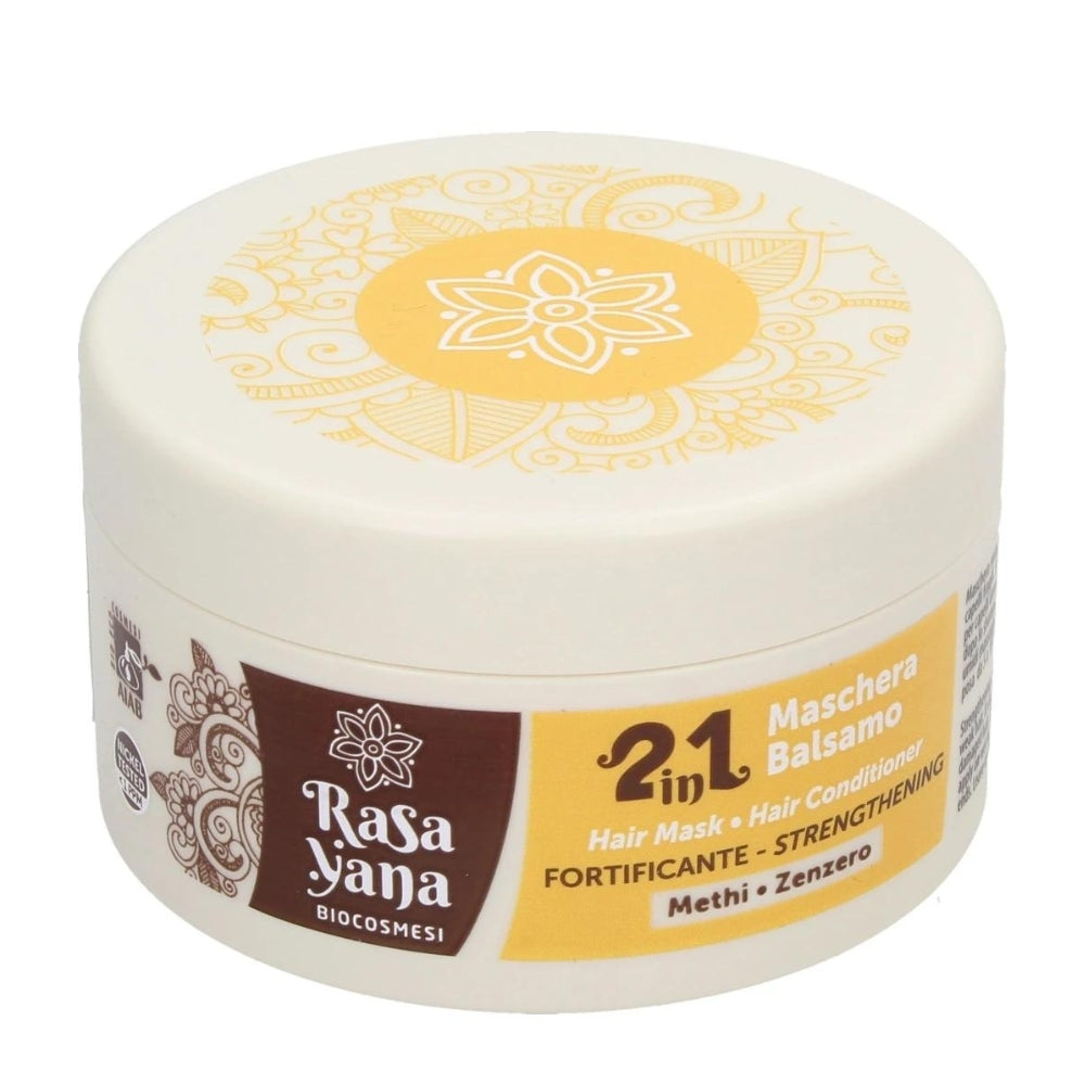 Mascarilla 2in1 Strengthening Hair Mask And Conditioner Methi And Ginger Rasayana Biocosmesi Cabello 200ml_0
