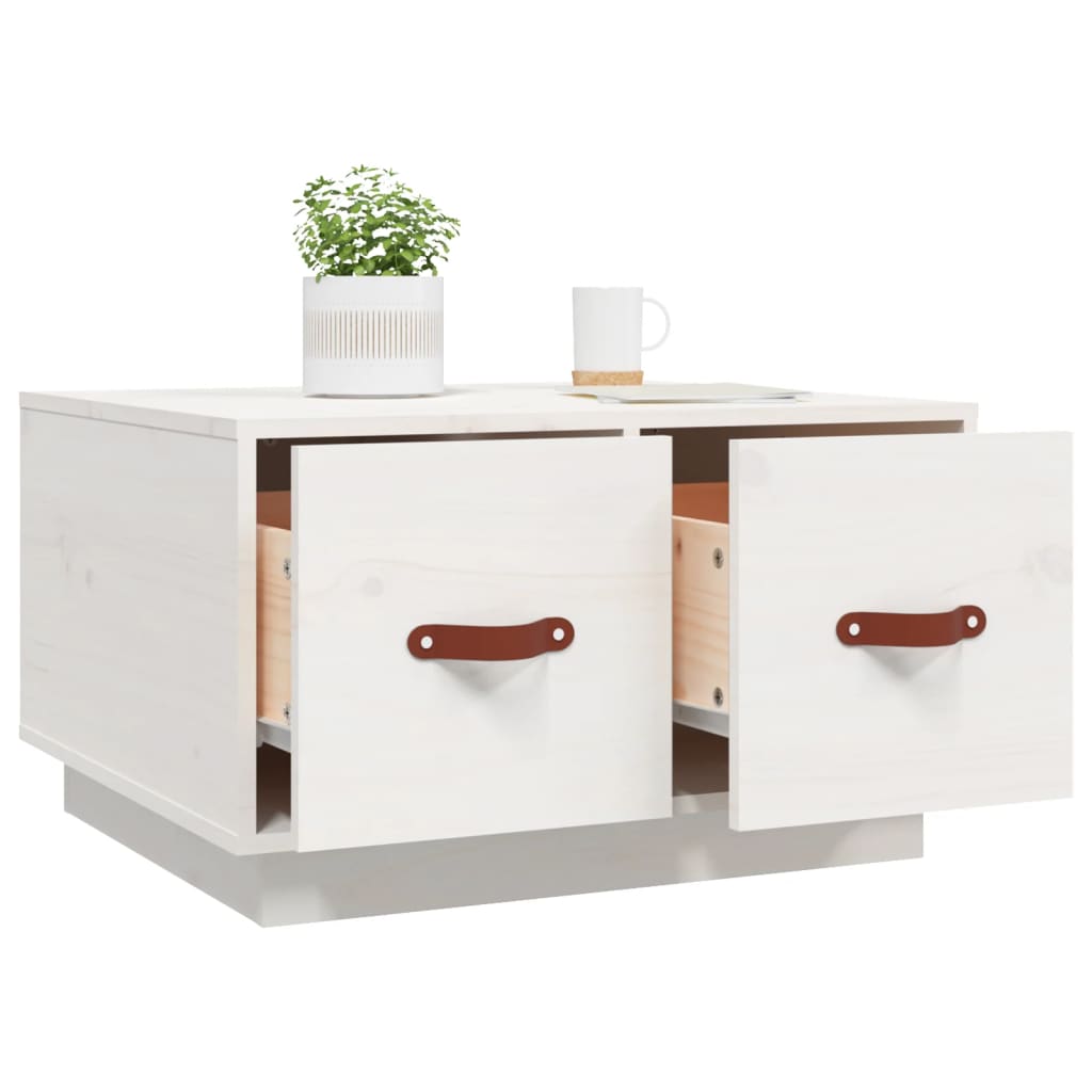 Mesa De Centro De Madera Maciza De Pino Blanco 60x53x35 Cm_3