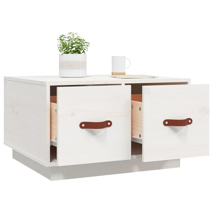 Mesa De Centro De Madera Maciza De Pino Blanco 60x53x35 Cm_3