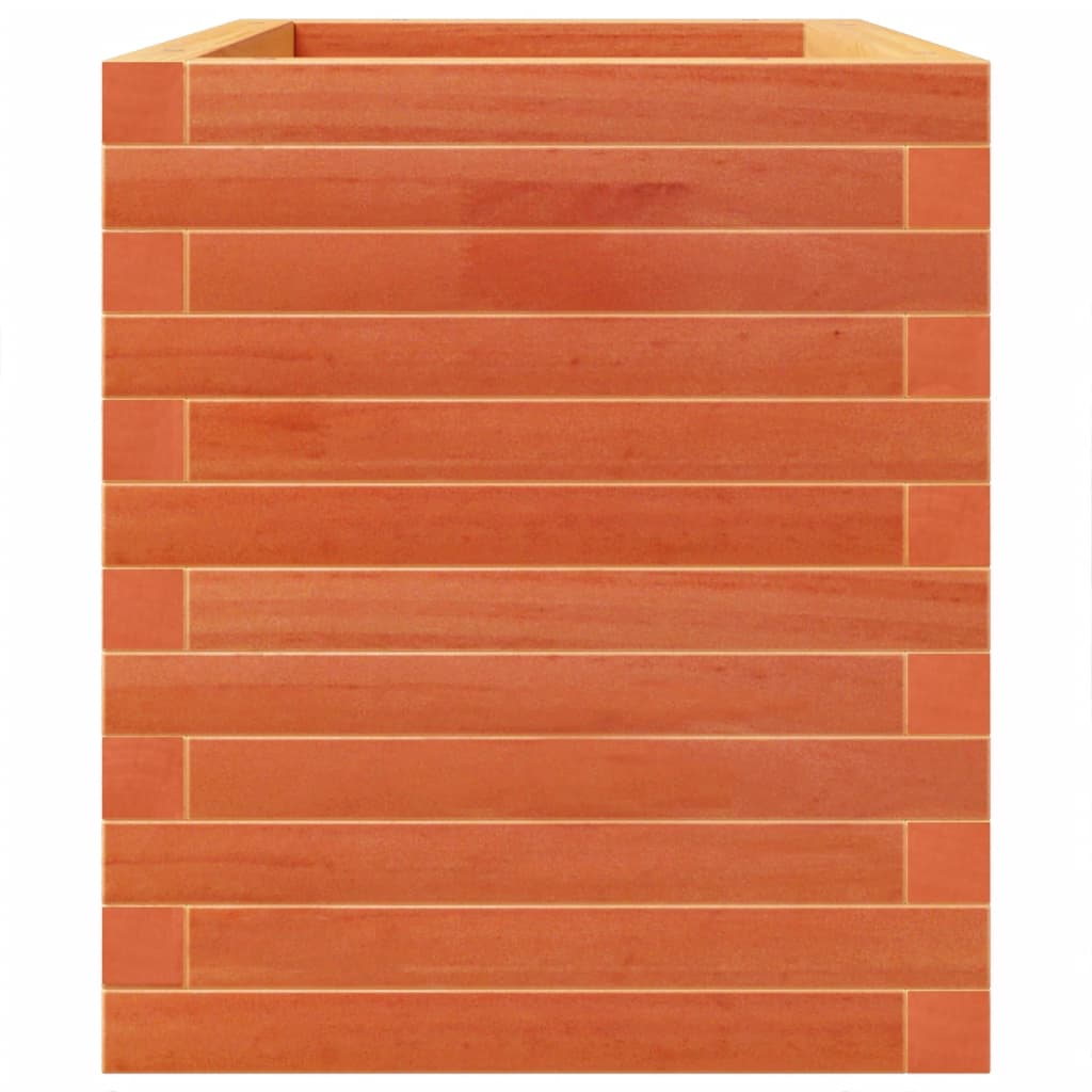 Jardinera Madera Maciza De Pino Marrón Cera 70x40x49,5 Cm_5