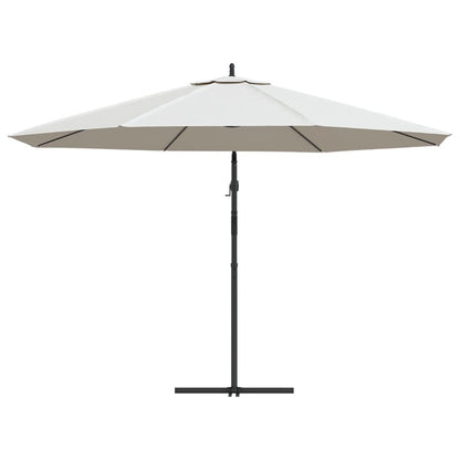 Vidaxl Sombrilla Voladiza 3,5 M Blanco Arena_4