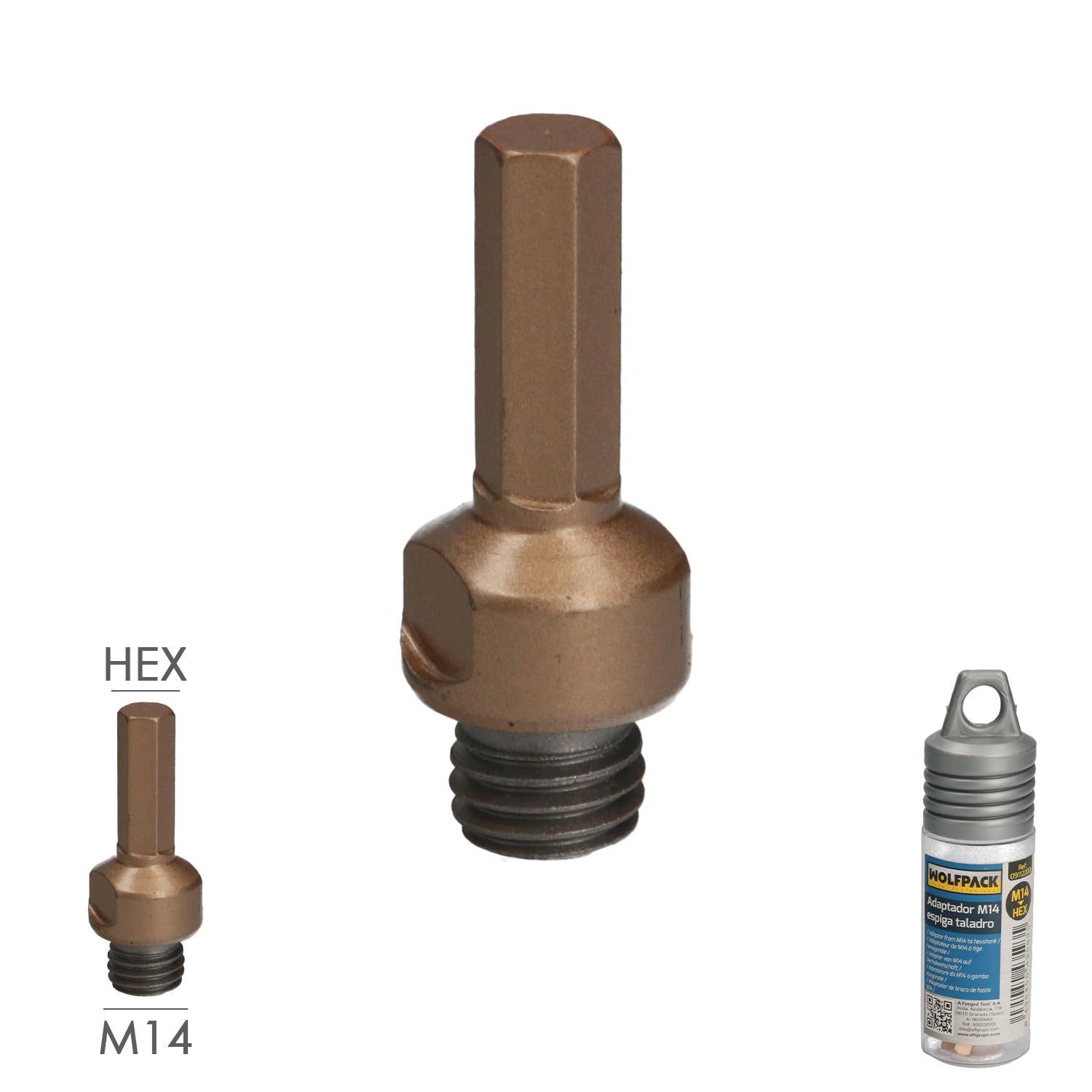 Adaptador M14 A Espiga Taladro, Adaptador Amoladora A Taladro_0