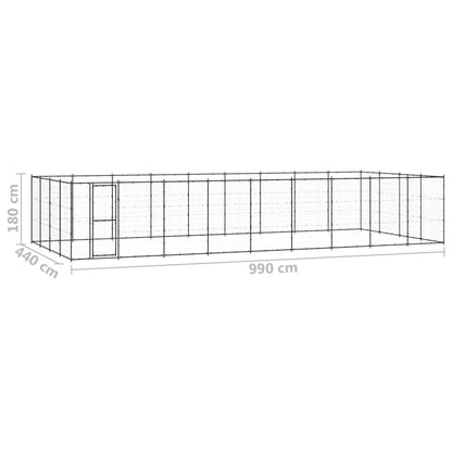 Vidaxl Perrera De Exterior De Acero 43,56 M²_2
