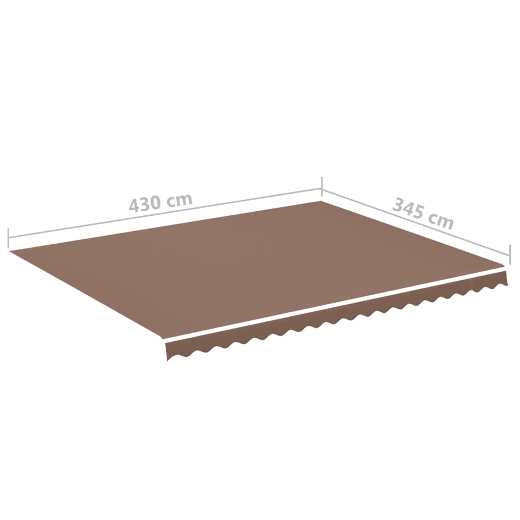 Tela De Repuesto Para Toldo Marrón 4,5x3,5 M Poliéster_5
