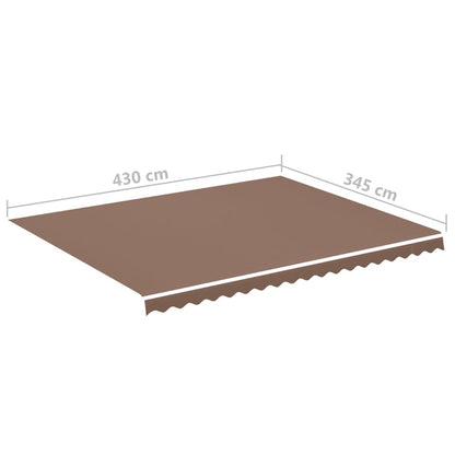 Tela De Repuesto Para Toldo Marrón 4,5x3,5 M Poliéster_5