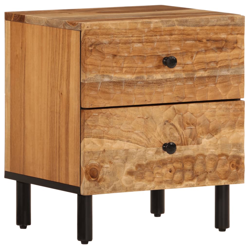 Mesitas De Noche 2 Uds Madera Maciza De Acacia 40x33x46 Cm_1