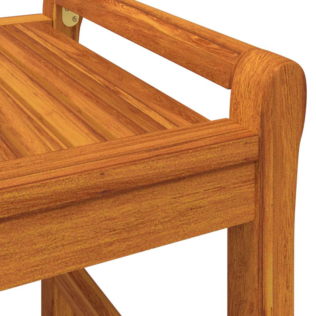 Mesa De Centro De Madera Maciza De Acacia 100x50x50 Cm_4