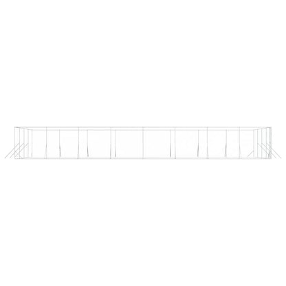 Perrera De Exterior Acero Galvanizado Plateado 8x16x2 M_5