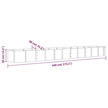 Jardinera Arriate Acero Galvanizado Antracita 440x80x36 Cm_5