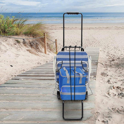 Carretilla Plegable Metalica De Carga - Porta Maletas Con Cuerda Elastica 93,5x33x44 Cm. Carro De Transporte 50 Kg._3