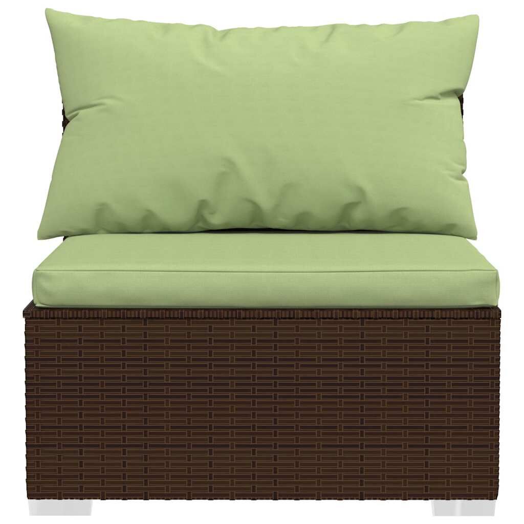 Vidaxl Set Muebles De Jardín 4 Piezas Y Cojines Ratán Sintético Marrón_3